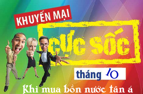 Giảm giá sốc cho khách hàng mua bồn nước Tân Á tháng 10
